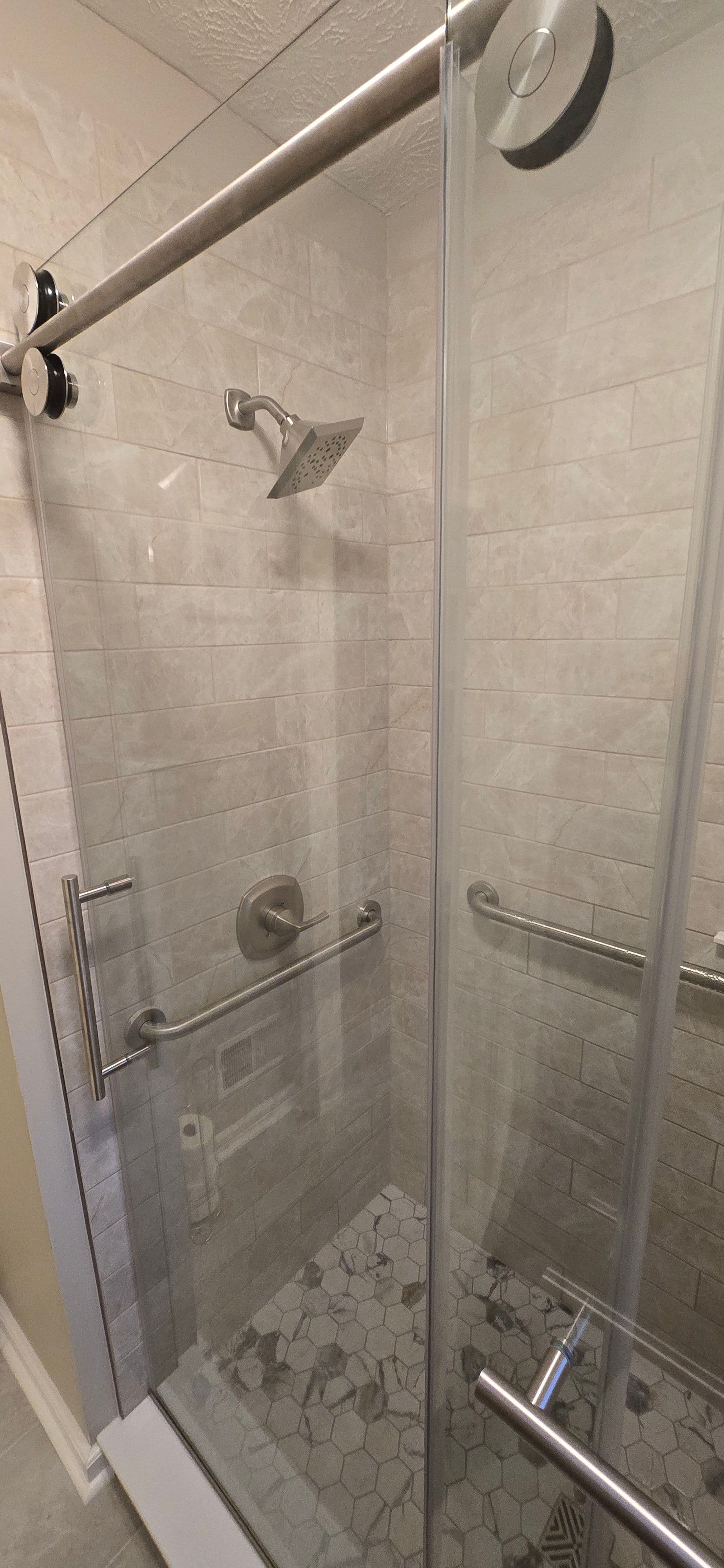 Tub to Shower Transformation with Euro Glide Glass Door