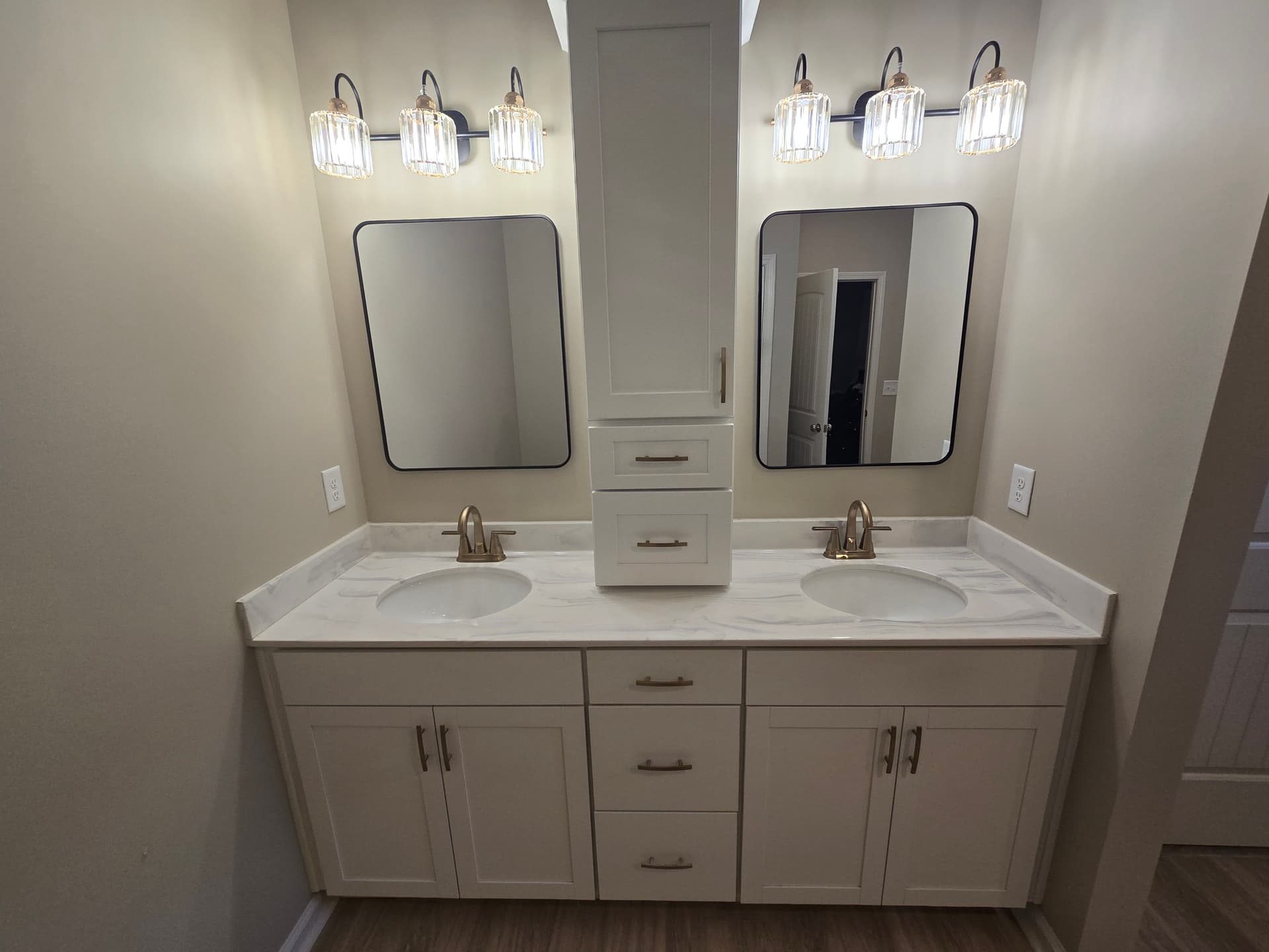 Double Vanity and Walk-In Shower Bathroom Renovation