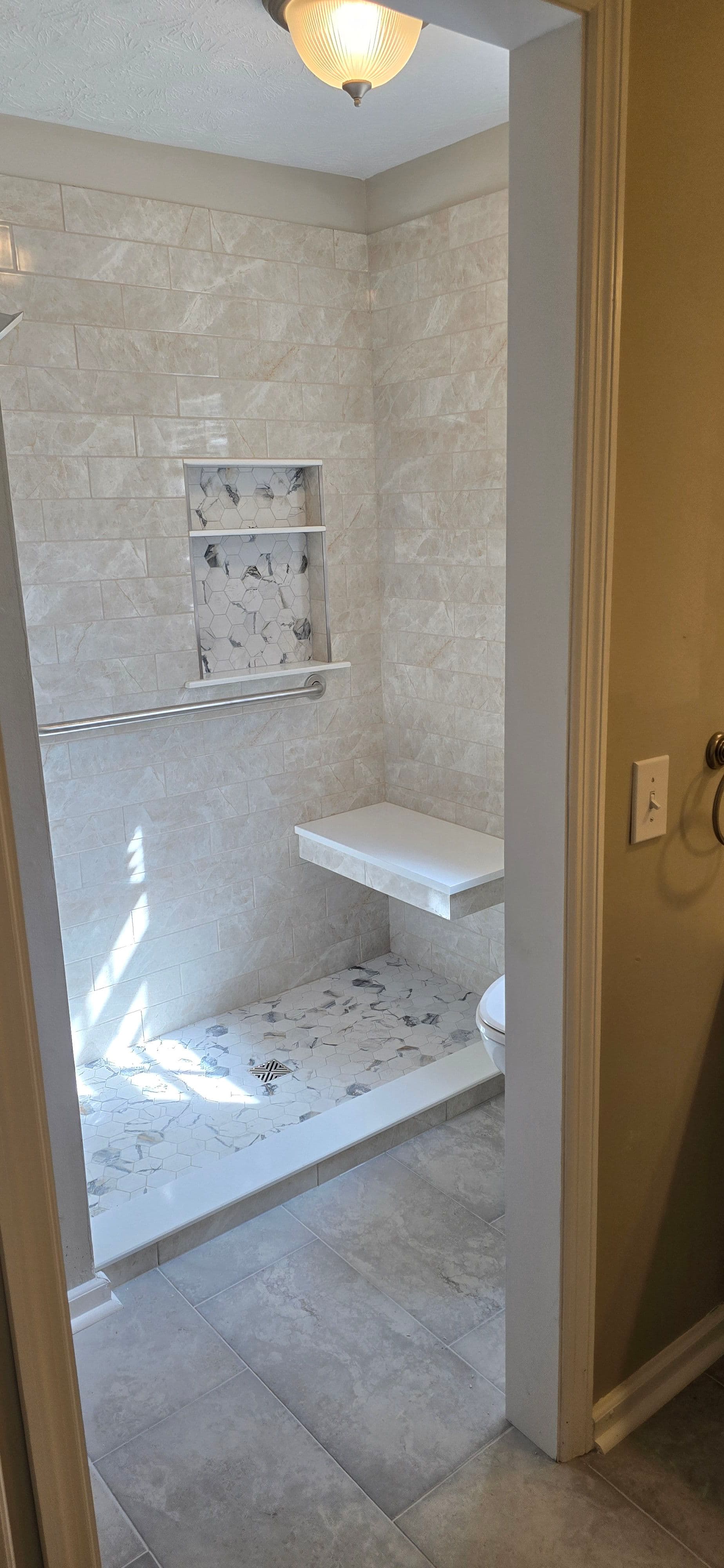 Tub to Shower Transformation with Euro Glide Glass Door