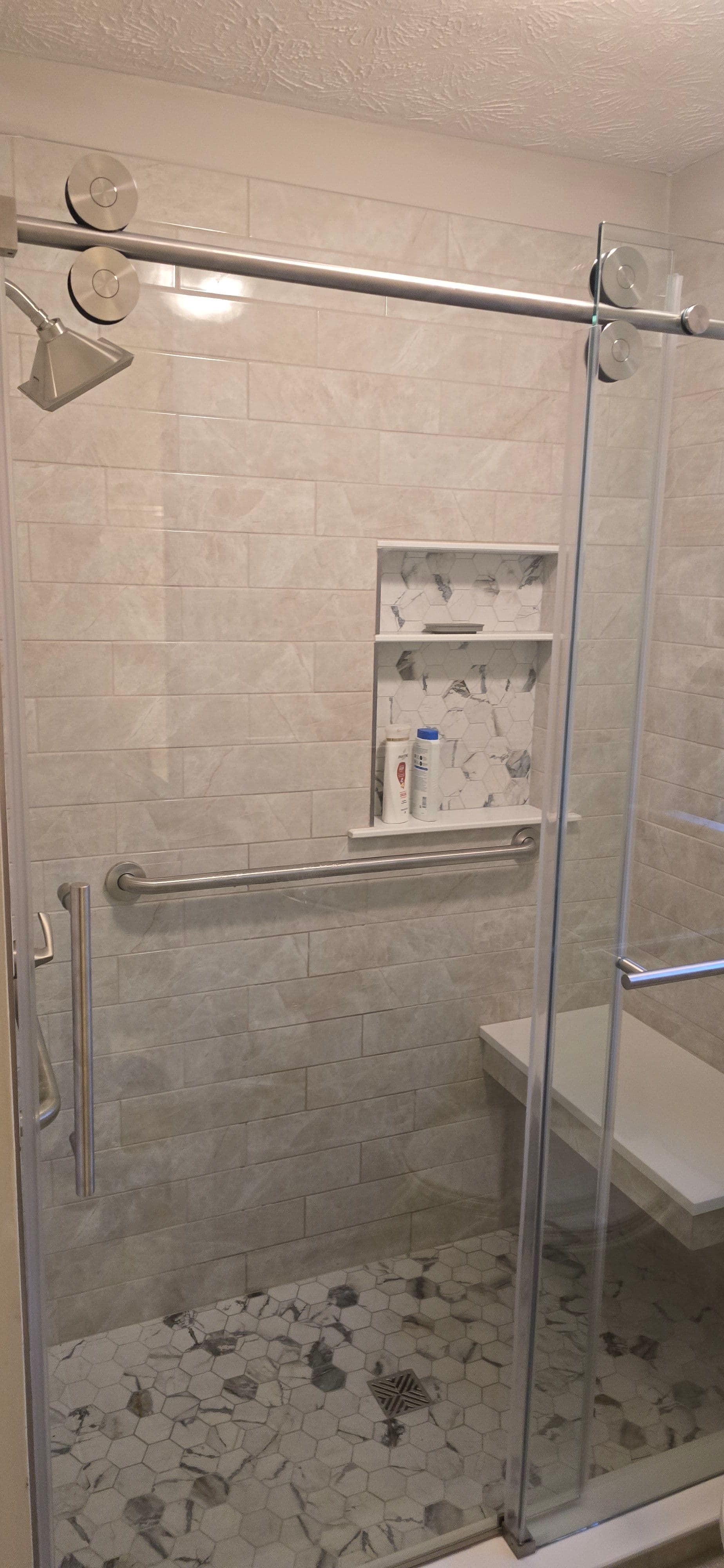 Tub to Shower Transformation with Euro Glide Glass Door