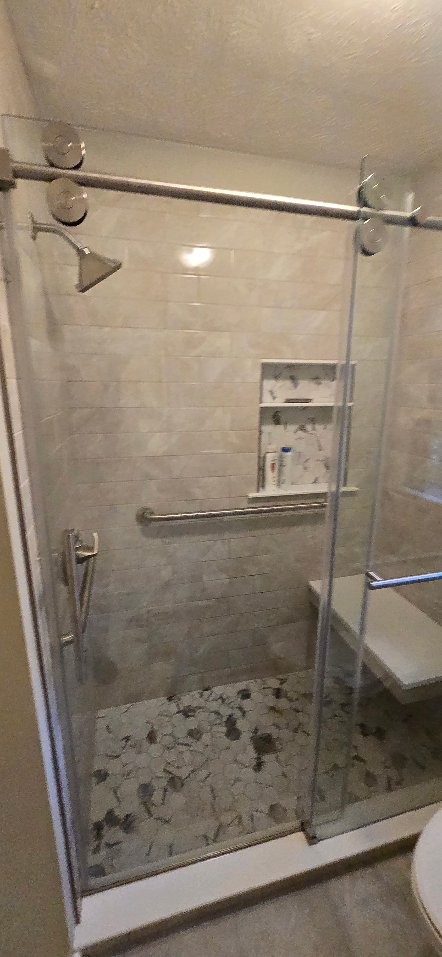 Tub to Shower Transformation with Euro Glide Glass Door