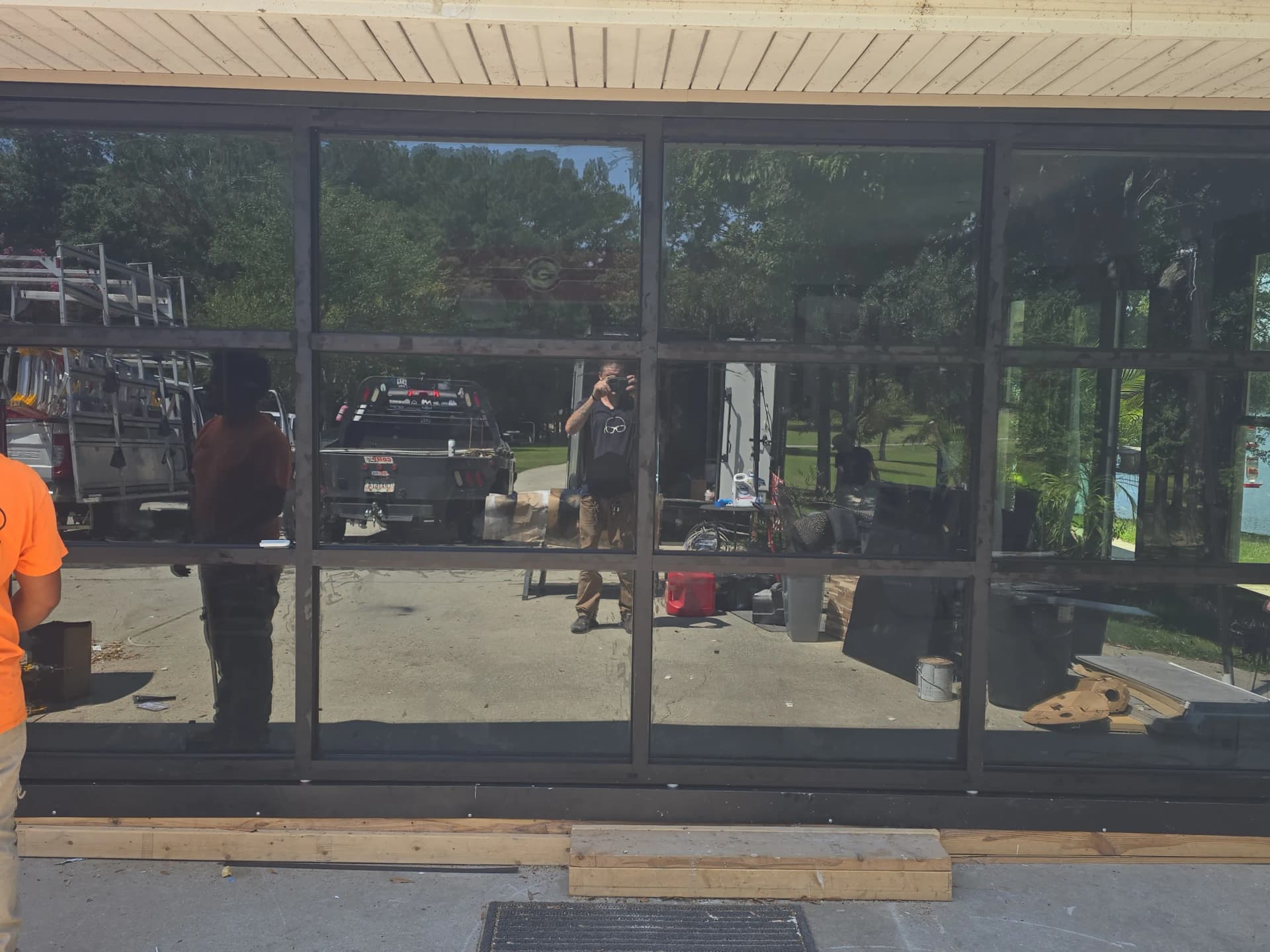 Gallery photos for Garage Man Cave Build with Custom Bar and Entertainment Setup: Image #1
